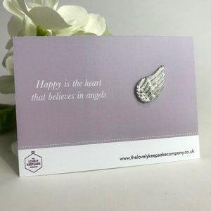 You added 'Happy is the heart that believes in Angels' Angel Wing Token to your cart.