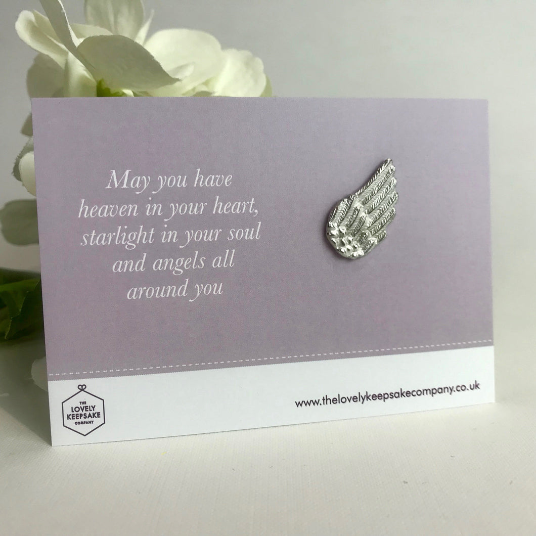 Remembrance Pin with 'May You Have Heaven In Your Heart' Card - Assorted Pins