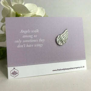 You added Remembrance Pin Brooch with 'Angels Walk Among Us' Message Card - Assorted Pins to your cart.