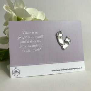 You added Remembrance Pin with 'There Is No Footprint Too Small...' Message Card - Assorted Pins to your cart.