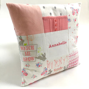 Bespoke Memory Cushion from Cherished Personal Garments - Patchwork