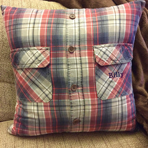 Bespoke Memory Cushion made from Cherished Personal Garments