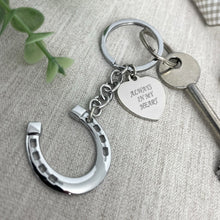 Load image into Gallery viewer, Always In My Heart Charm Horse Memorial Keyring