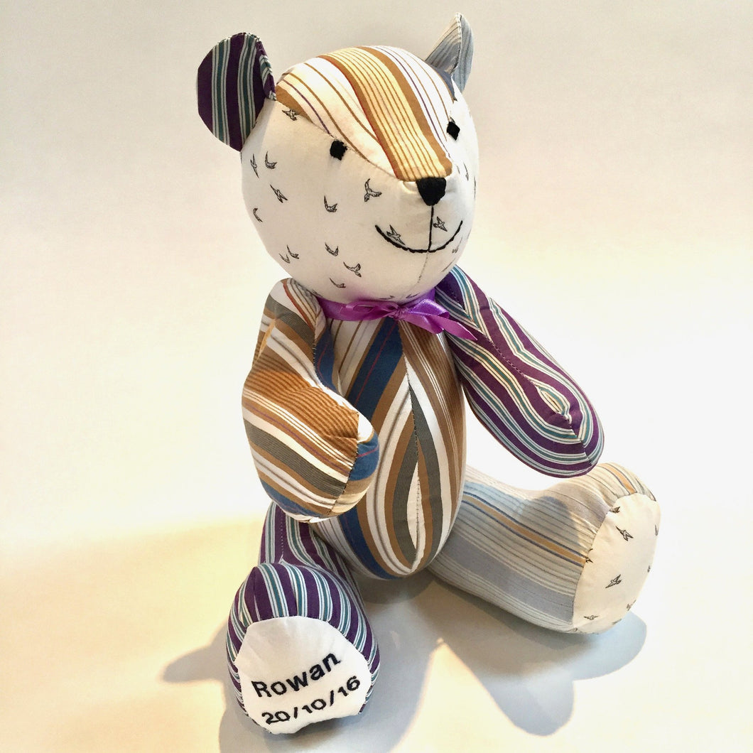 Bespoke Shirt Memory Bear - Made From Loved Ones Clothes