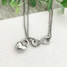 Load image into Gallery viewer, Infinity Always In My Heart Cremation Ashes Urn Necklace
