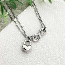 Load image into Gallery viewer, Infinity Always In My Heart Cremation Ashes Urn Necklace
