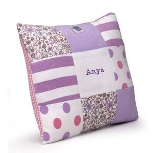 Bespoke Memory Cushion from Cherished Personal Garments - Patchwork