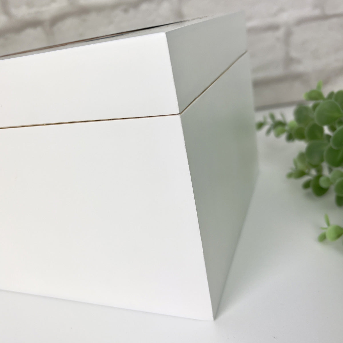 Personalised Floral White Wooden Memorial Photo Keepsake Memory Box - 3 Sizes (22cm | 27cm | 30cm)