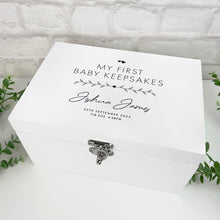 Load image into Gallery viewer, Personalised Luxury White Wooden Any Message Keepsake Memory Box - 2 Sizes