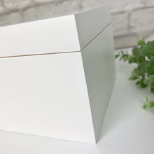 Load image into Gallery viewer, Personalised Luxury White Wooden Any Message Keepsake Memory Box - 2 Sizes