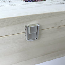 Load image into Gallery viewer, Personalised Luxury Square Wooden 28cm One Photo Keepsake Memory Box