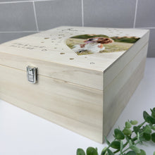 Load image into Gallery viewer, Personalised 28cm Square Luxury Wooden Pet Memorial Photo Memory Box