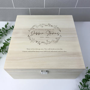 You added Personalised Luxury Square 28cm Wooden Wreath Keepsake Memory Box to your cart.