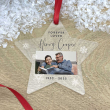Load image into Gallery viewer, Personalised Memorial Photo Acrylic Hanging Decoration - Various Shapes