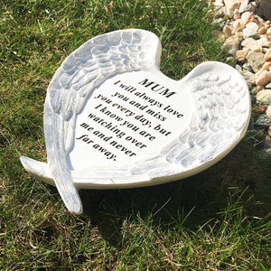 You added Outdoor Memorial Ornament. White Angel Wings Enfold 'Mum ... Never Far Away'. to your cart.