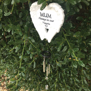 You added Outdoor Memorial Wind Chimes. White Angel Wings. 'MUM Always in our Hearts'. to your cart.