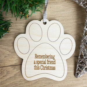 You added Pet Memorial Wooden Paw Christmas Decoration to your cart.