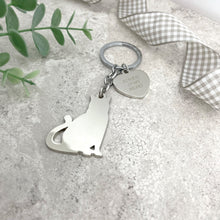 Load image into Gallery viewer, Always In My Heart Charm Cat Memorial Keyring