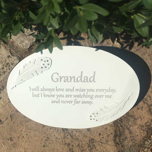You added Cream Oval Resin Memorial Plaque - Grandad to your cart.