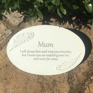 You added Cream Oval Resin Memorial Plaque - Mum to your cart.