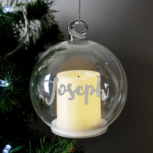 Load image into Gallery viewer, Personalised Christmas LED Candle Bauble
