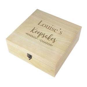 Personalised Memory & Keepsake Box. Wood.