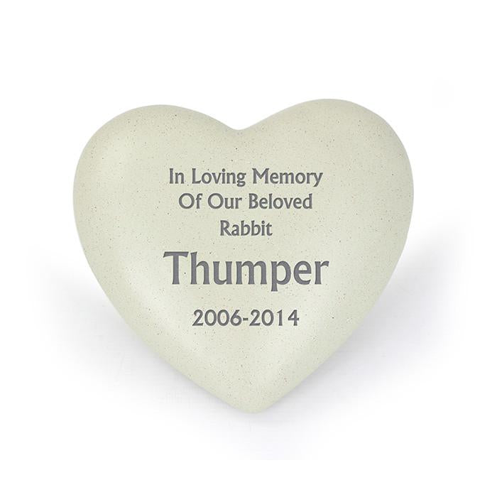 Personalised Outdoor Memorial Tribute. Heart. Your Message.