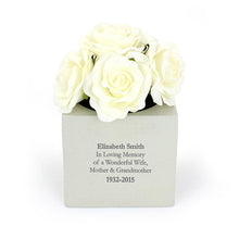Load image into Gallery viewer, Personalised Graveside / Memorial Flower Holder. Your Own Message.