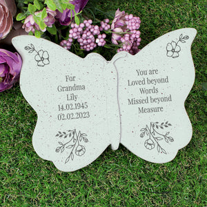 You added Personalised Floral Memorial Butterfly Grave Marker - Free text to your cart.