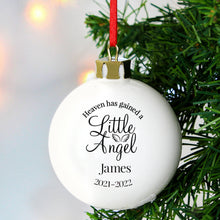 Load image into Gallery viewer, Personalised Little Angel Memorial Bauble