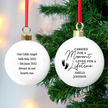 Load image into Gallery viewer, Personalised Carried For A Moment Bauble