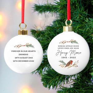 You added Personalised Elegant Robin Memorial Bauble to your cart.