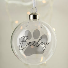 Load image into Gallery viewer, Personalised Pet Glass Bauble