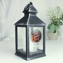 Load image into Gallery viewer, Personalised &quot;Light That Shines In Our Hearts&quot; Photo Upload Black Lantern