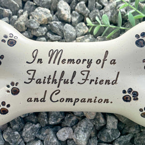 Dog Bone Outdoor Memorial / Grave Marker
