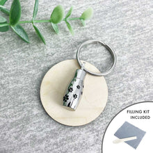 Load image into Gallery viewer, Pet Paw Prints Cremation Ashes Memorial Urn Keyring