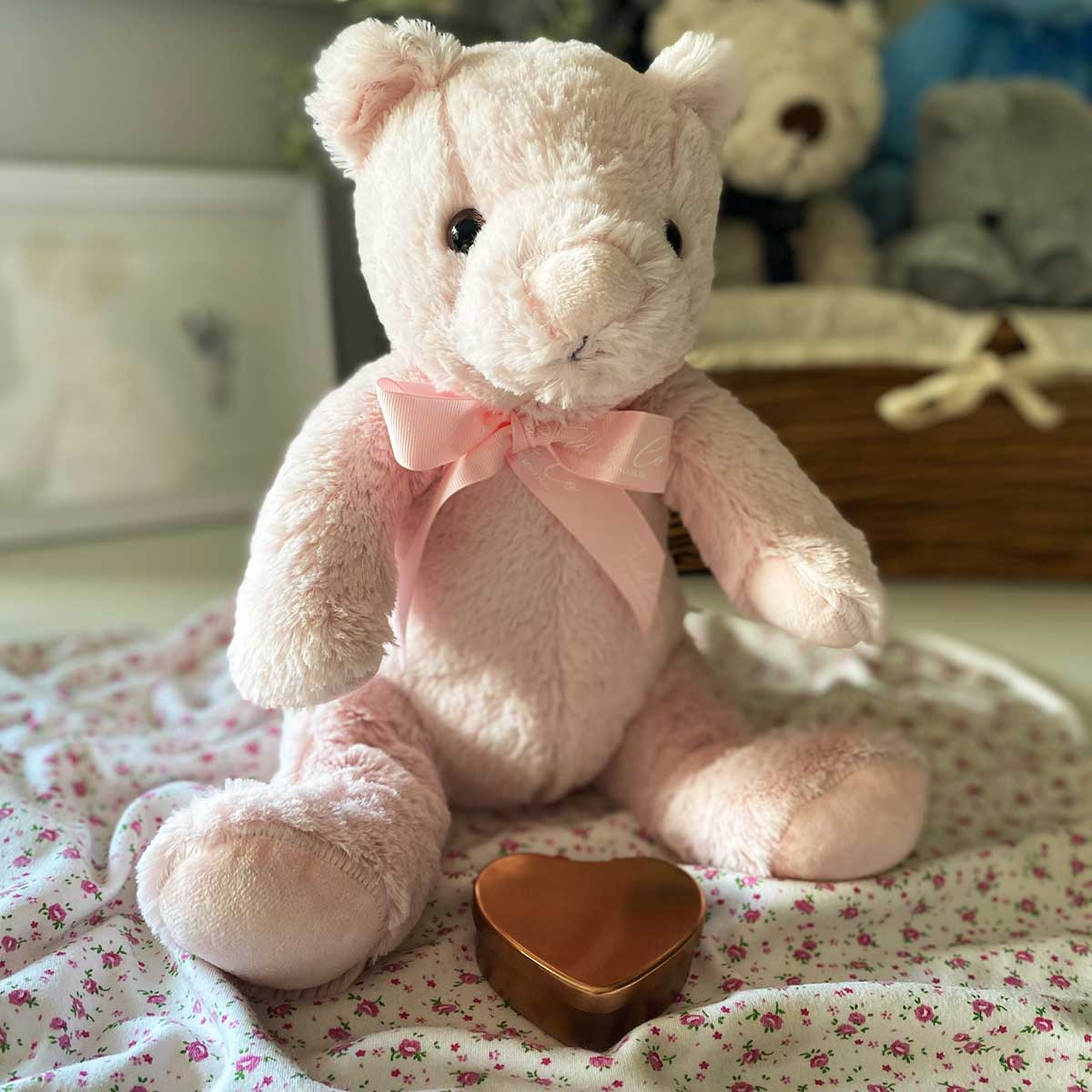Ashes Keepsake Memory Pink Bear