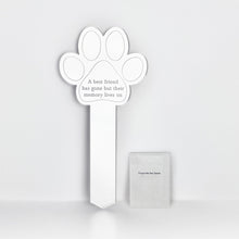 Load image into Gallery viewer, Paw Print Memorial Garden Plant Marker &amp; Forget Me Not Seeds