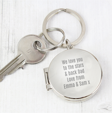 Load image into Gallery viewer, Personalised Photo Keyring - Any Message/Occasion