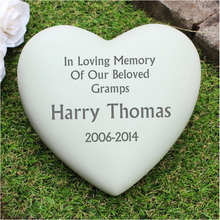 Load image into Gallery viewer, Personalised Outdoor Memorial Tribute. Heart. Your Message.