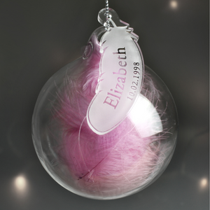 You added Personalised Pink Feather Name & Date Glass Bauble to your cart.
