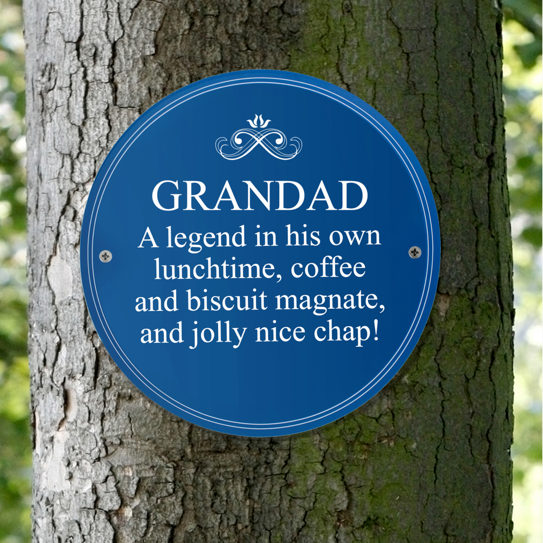 Personalised Outdoor Blue Heritage Plaque