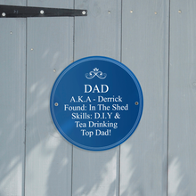 Load image into Gallery viewer, Personalised Outdoor Blue Heritage Plaque