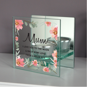 You added Personalised Memorial Tea light Holder. Pink Floral, Mirrored. Your Message. to your cart.