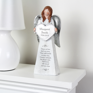 Personalised Memorial Ornament. Angel. Name and Dates. 'Still Loved' sentiment.