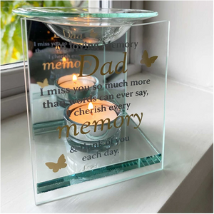 You added Remembrance Essential Oil Warmer, Glass, Butterfly Motif. 'Dad' to your cart.