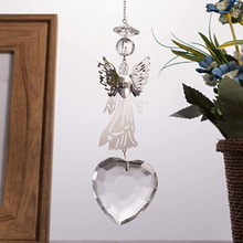 Load image into Gallery viewer, Crystal Heart Metal Angel Memorial Sun Catcher