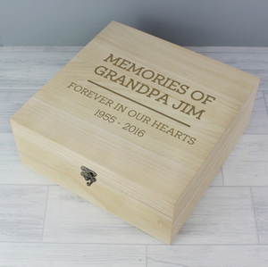 Personalised Memorial Wooden Keepsake Box