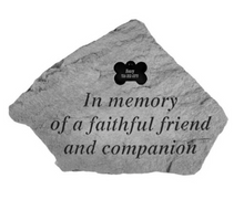 Load image into Gallery viewer, Personalisable Large Outdoor Pet Memorial Stone - Faithful Friend And Companion