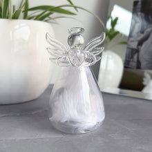 Load image into Gallery viewer, Angels, Wings &amp; Feathers Feather Filled Glass Angel